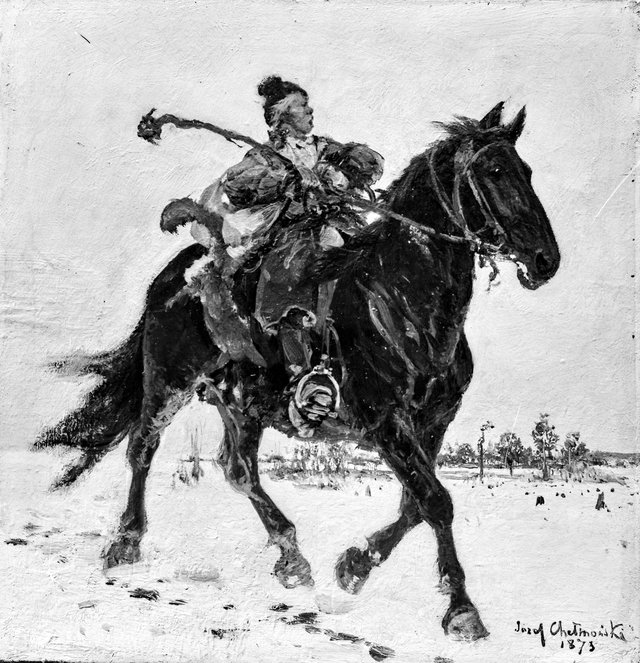 Józef Chełmoński Jeździec by Józef Chełmoński