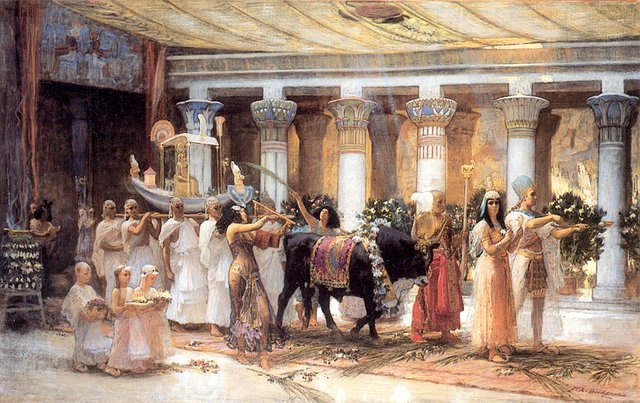 The Procession of the Sacred Bull Anubis by Frederick Arthur Bridgman