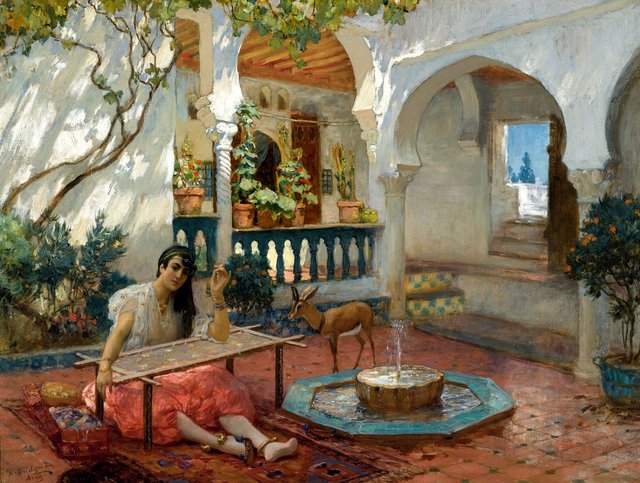 The Weaver by Frederick Arthur Bridgman