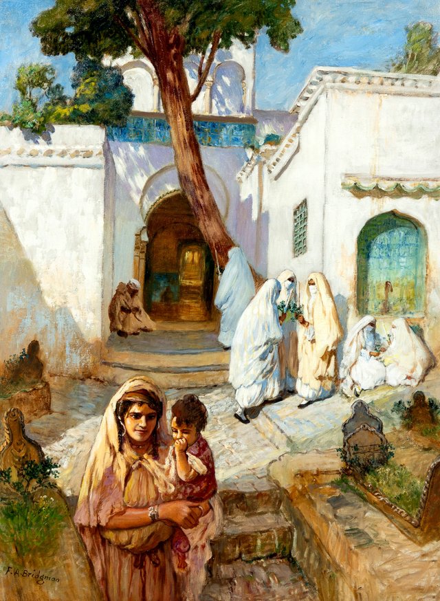 Women Near the Sidi Abderrahman by Frederick Arthur Bridgman