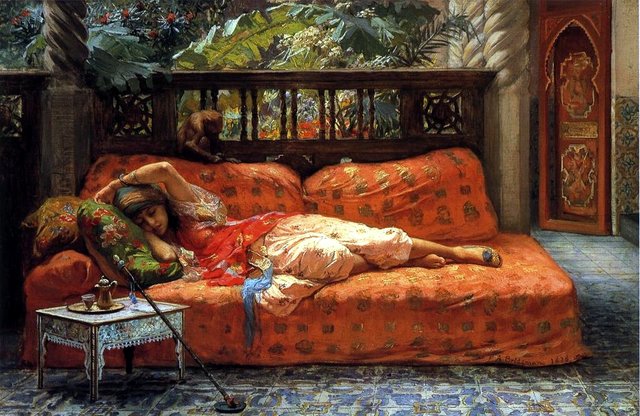 The Siesta (Afternoon in Dreams) by Frederick Arthur Bridgman