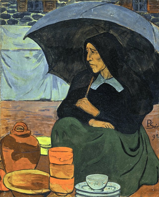 Marchande de poterie au parapluie by Paul Sérusier