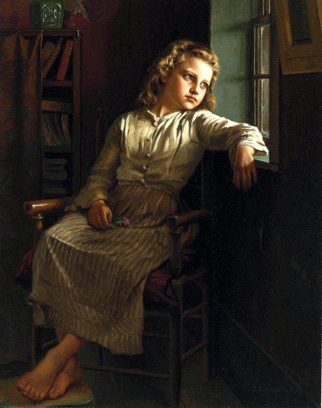 Girl at the Window by John George Brown