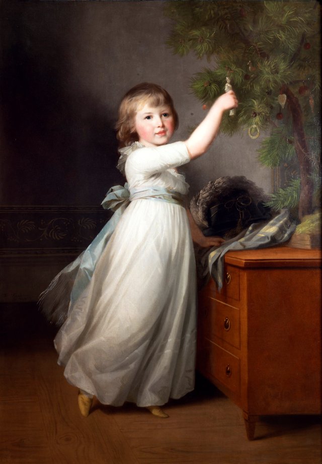 Porträt of Amalia Auguste of Anhalt-Dessau (1793-1854) as a child by Johann Friedrich August Tischbein