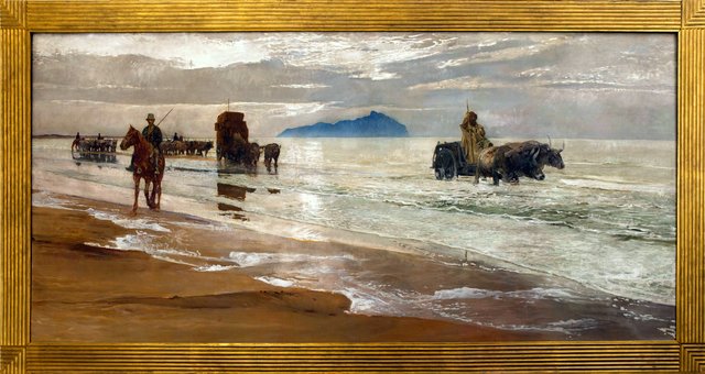 View of Mount Circeo by Giulio Aristide Sartorio