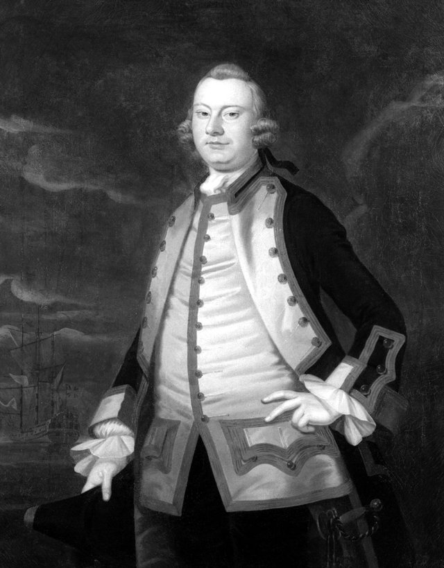 Portrait of a Man (possibly Sir Charles Hardy) by John Wollaston the Younger