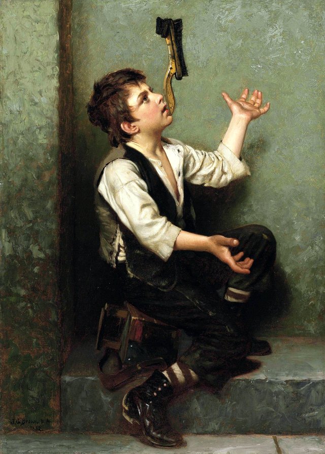 The Juggler by John George Brown