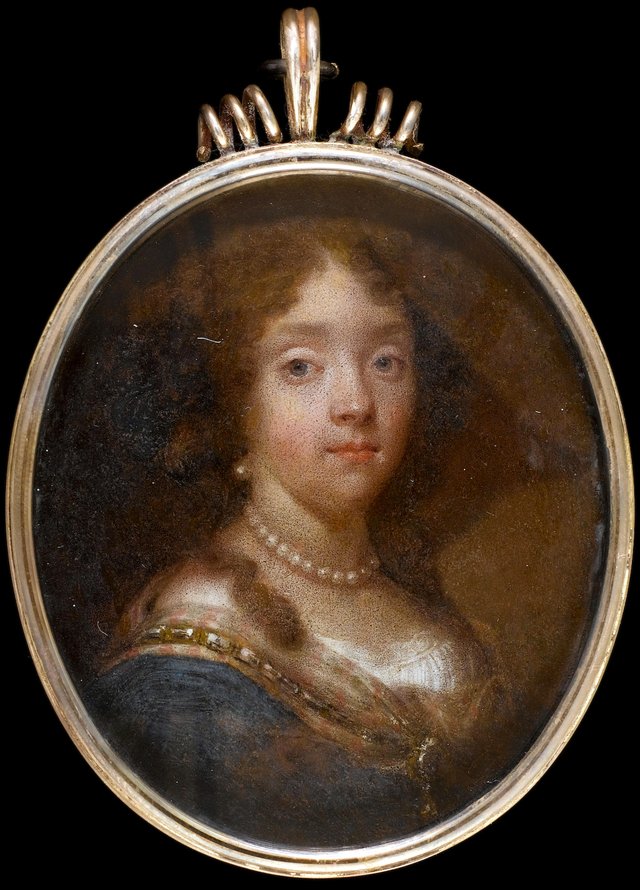 Portrait of a lady wearing a blue cloak by Simon Du Bois