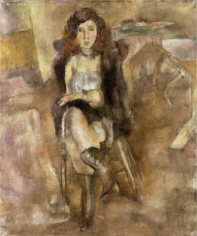Sitting Woman by Jules Pascin