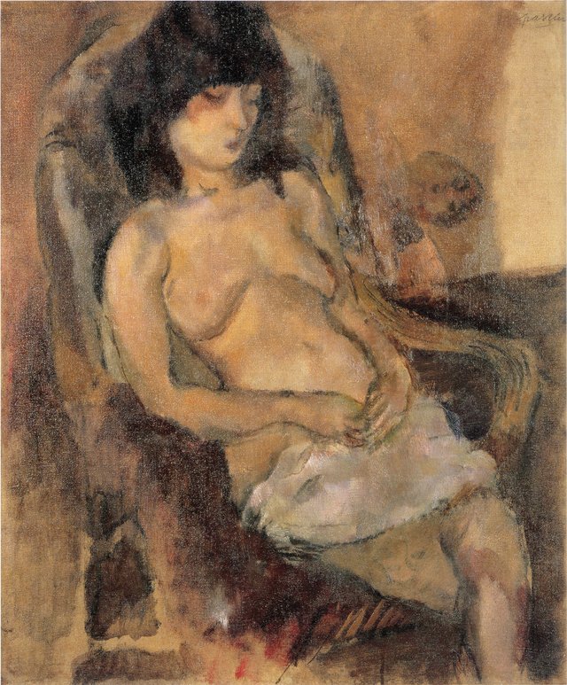 Model on Armchair by Jules Pascin