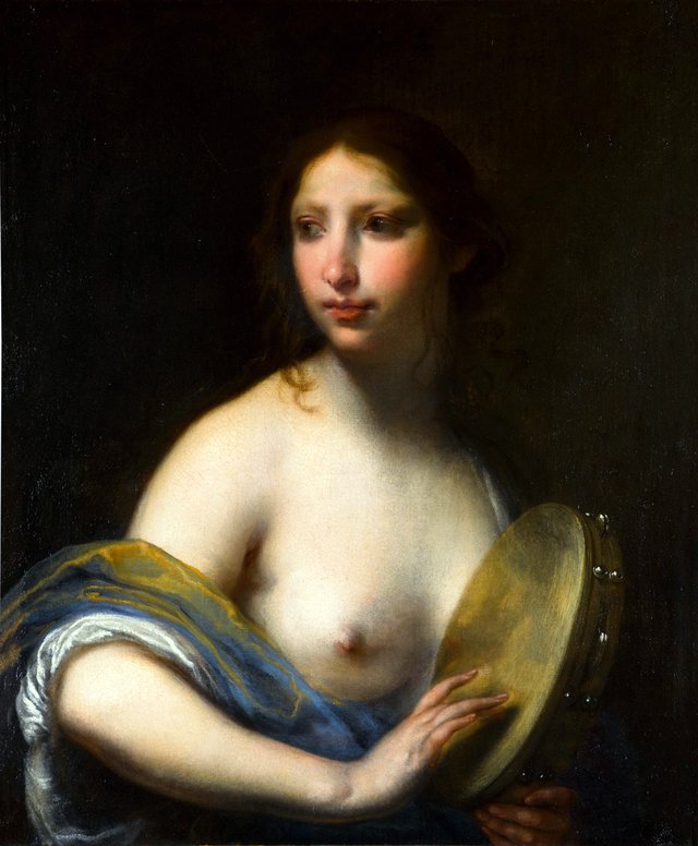 Lady with a tambourine, the Muse Erato by Francesco Furini