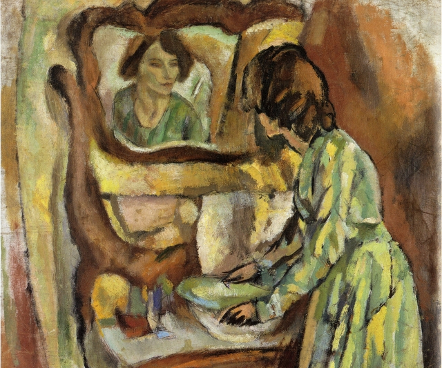 Woman at her Dressing Table by Jules Pascin