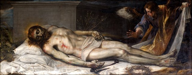 The body of the dead Christ on his shroud by Mateo Cerezo