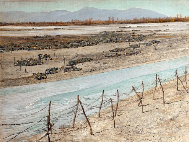 The island of the dead in Fagarè by Giulio Aristide Sartorio