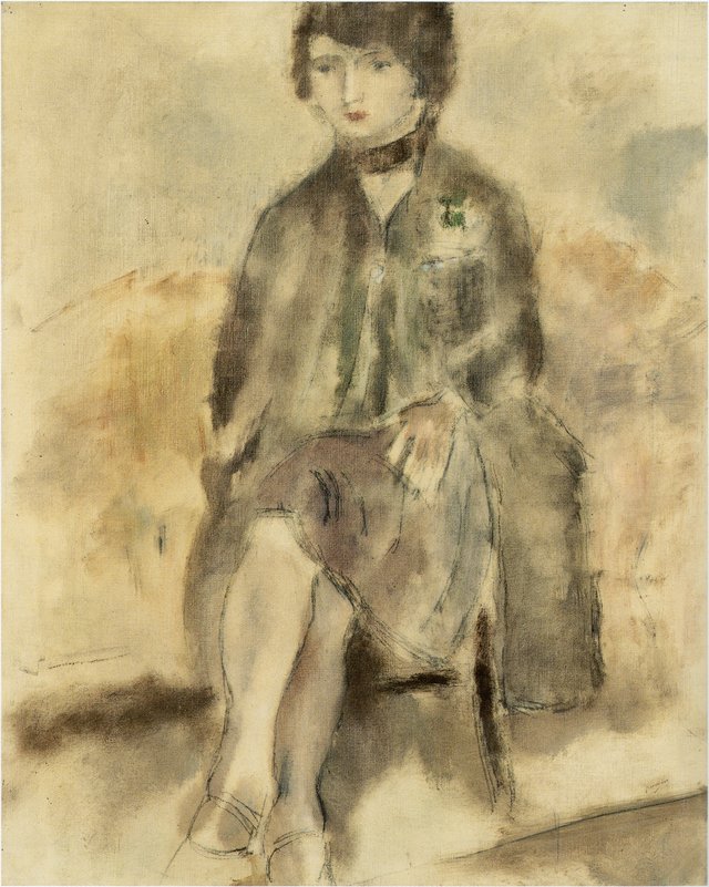A Woman Sitting on the Chair by Jules Pascin
