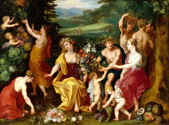 Homage of Flora, Allegory of Fertility by Jan Brueghel the Younger