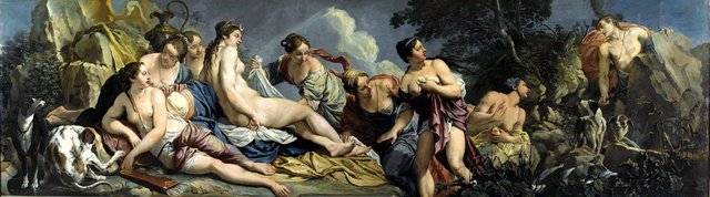 Diana and her Nymphs surprised by Actaeon by Giacomo Ceruti