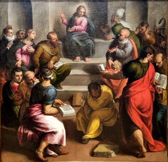 Jésus parmi les docteurs by Alessandro Turchi