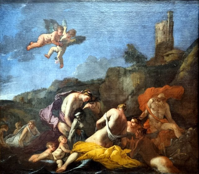 La Mort de Léandre by Giulio Carpioni