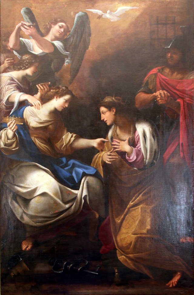 Santa Caterina d'Alessandria riceve in carcere la visita dell'imperatrice Faustina by Ludovico Carracci
