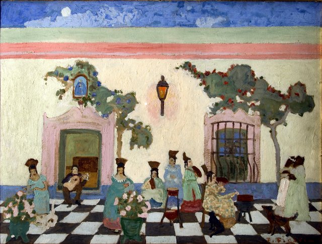 In the patio by Pedro Figari