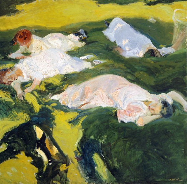 La siesta by Joaquín Sorolla