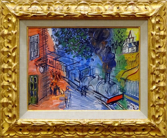 Train en gare by Raoul Dufy