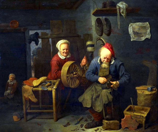 Der Schuster und sein Weib by David Ryckaert III