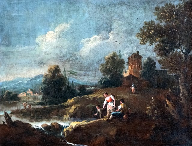 Landscape with torrent rest by Giuseppe Zais