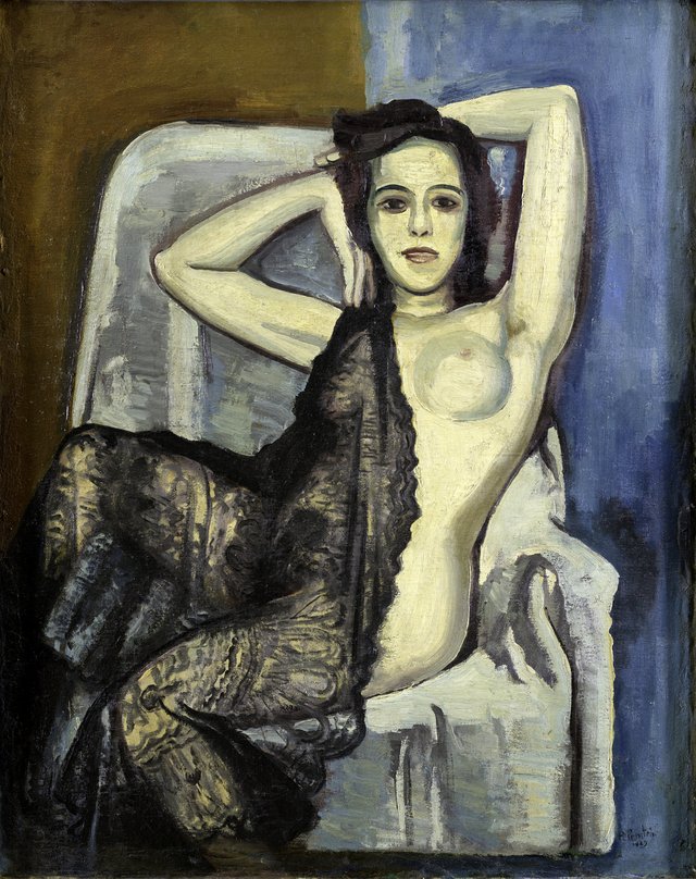 Mädchen mit Schleier by Max Pechstein