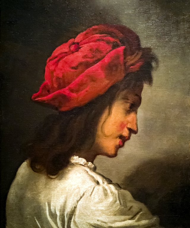 Head of a young man with a cap by Pietro della Vecchia