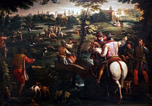 Hunting scene by Paolo Fiammingo