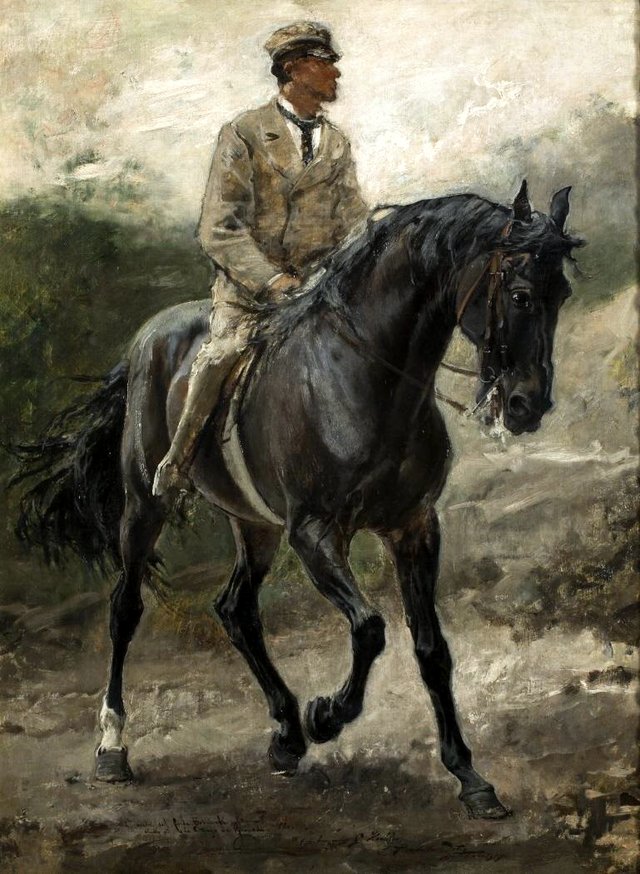 Caballo árabe del conde Bobrinski by Francisco Pradilla y Ortiz