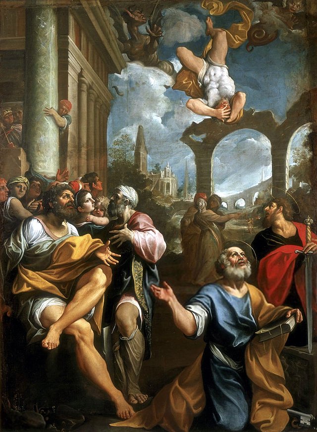 Der Fall des Simon Magus by Ludovico Carracci