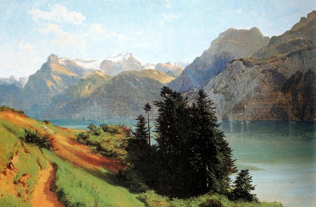 Vierwaldstättersee mit Urirotstock 1857/61 by Alexandre Calame