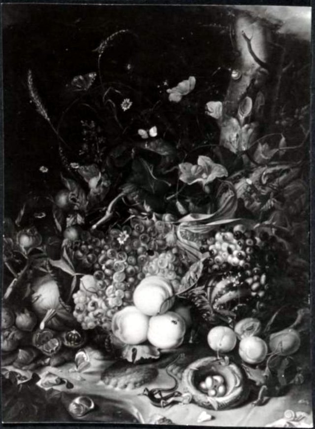 Fruit still life by Abraham Mignon