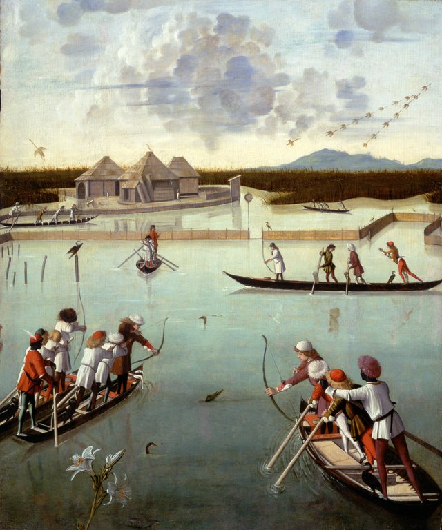 Hunting in the Lagoon by Vittore Carpaccio