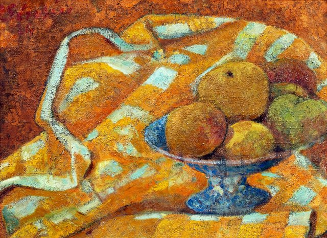 Pommes, nappe jaune by Paul Sérusier