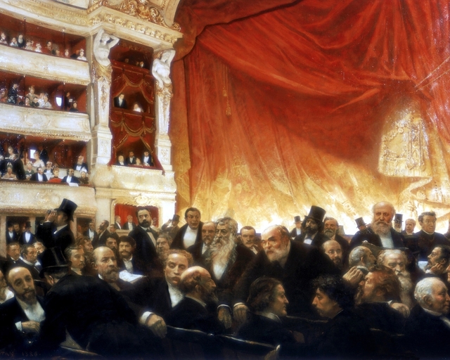 Un entracte à la Comédie-Française un soir de première, en 1885 by Édouard Joseph Dantan