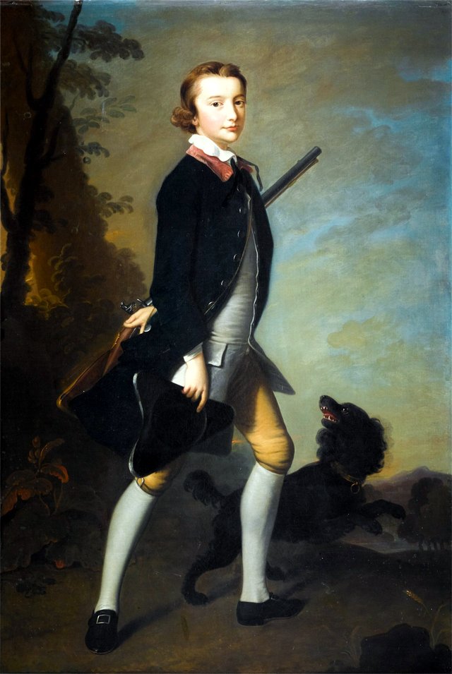 Henry Hunter (1738–1789) with a spaniel by Thomas Hudson