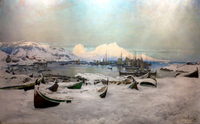Winter in Lofoten by Otto Sinding