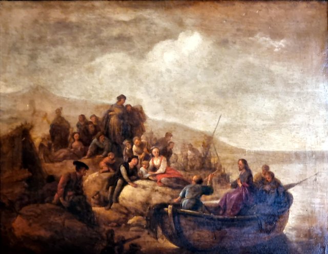 Jésus prêchant sur le lac de Tibériade by Jacob Willemsz de Wet