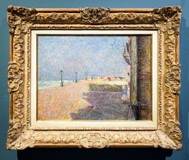 Auf dem Deich - Der Strand von Ostende by Georges Lemmen