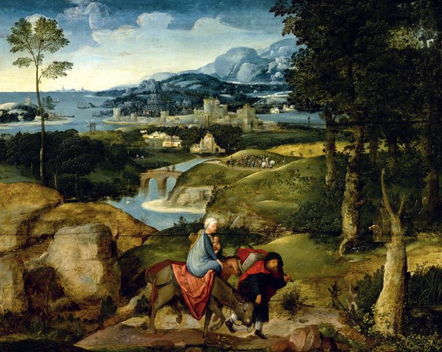 The Flight into Egypt by Adriaen Isenbrandt