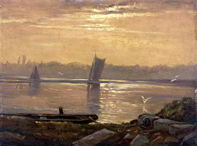 Evening on the Elbe by Carl Gustav Carus