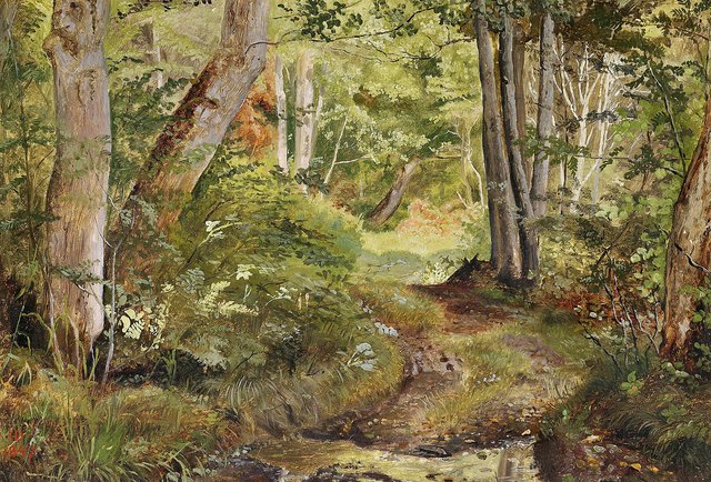 A glade in the woods. by Christen Dalsgaard