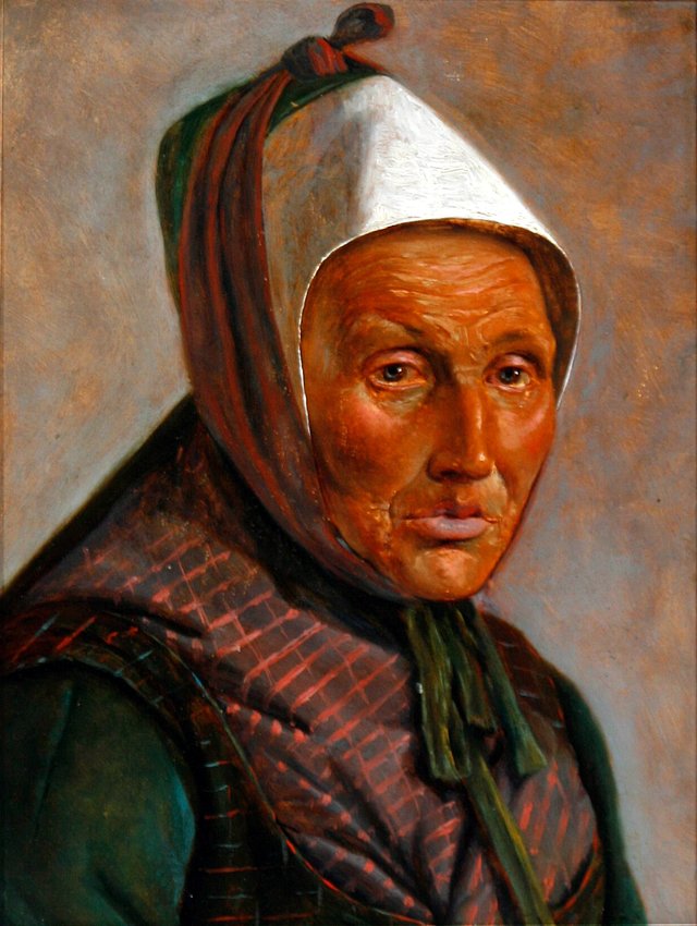 A woman from Læsø Island, Denmark. by Christen Dalsgaard