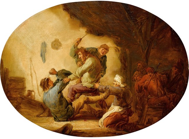 A brawl at an inn by Benjamin Gerritsz Cuyp