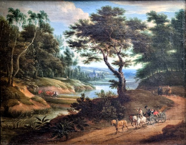 Paysage animé by Adriaen Frans Boudewyns