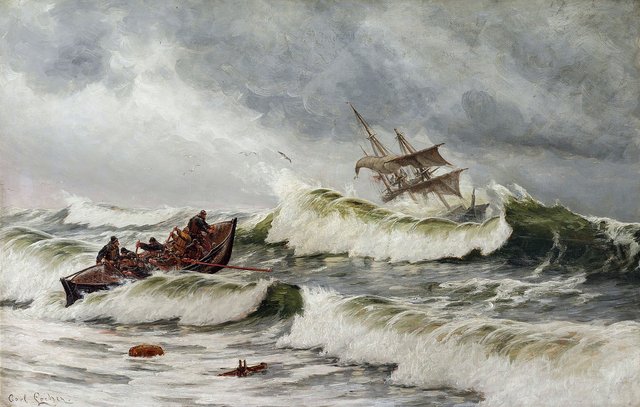 The lifeboat is on its way out. by Carl Locher